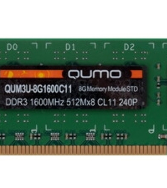 Оперативная память Qumo, DDR3, 8GB (1x8GB), 1600MHz, CL11, SO-DIMM