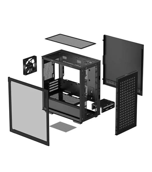 Компьютерный корпус Deepcool CH370 черный без БП mATX 1x120мм 1xUSB 2.0 1xUSB 3.0 audio bott PSU