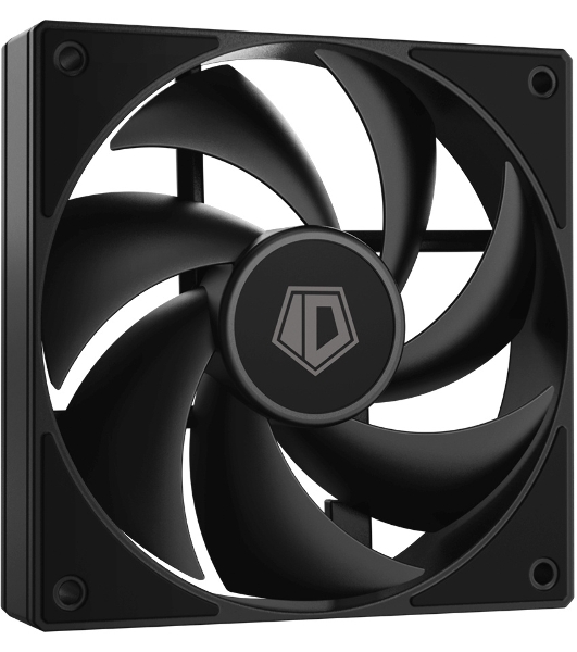 Вентилятор для корпуса ID-Cooling AF-125-K черный, 120 мм, 2000 об/мин, 29.85 дБ, 4 pin