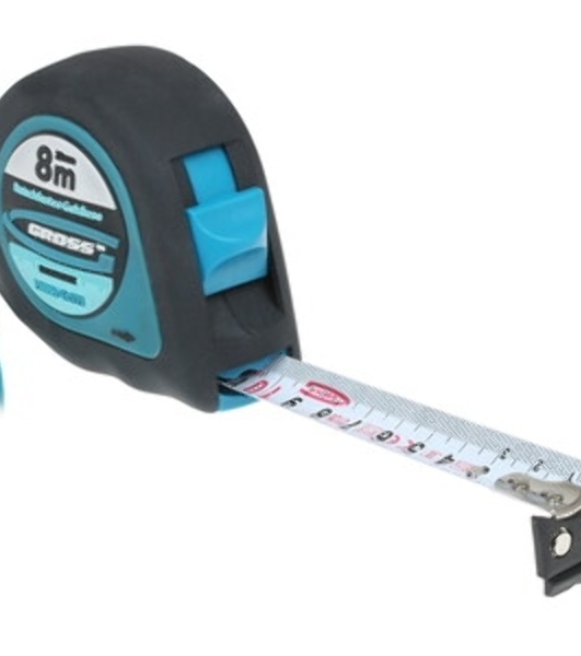 Рулетка Gross 31104 ''ergonomisch'' 8 м x 25 мм магнитный обрезиненный зацеп