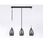 Светильник Ambrella light TR3537/3 BK/SM/FR черный/дымчатый/белый матовый E27/3 max 40W 640*120*820, фото3