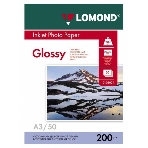 Бумага Lomond 0102024 A3/200г/м2/50л./белый глянцевое для струйной печати, фото 1