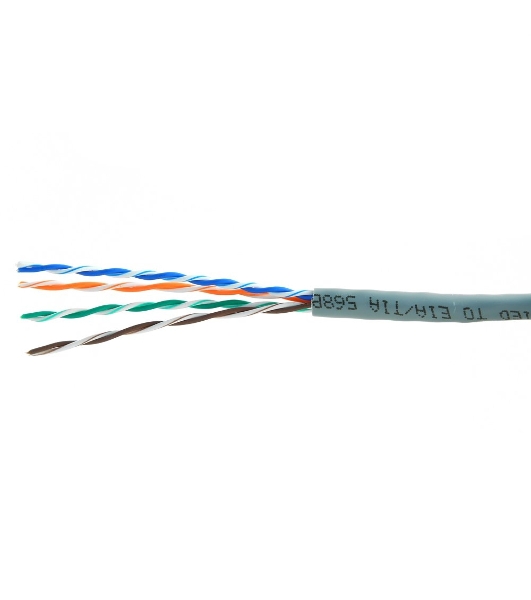 Кабель Cablexpert, UTP5e, 4 пары, 7x0.18 мм, медь, многож., 305 м, Fluke Test, серый
