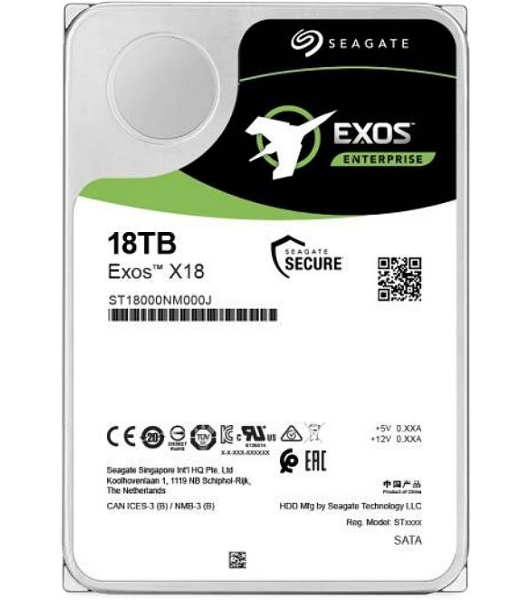 Жесткий диск Seagate 18Tb 7200rpm SATA-III 3.5' Exos X18 512E 256Mb