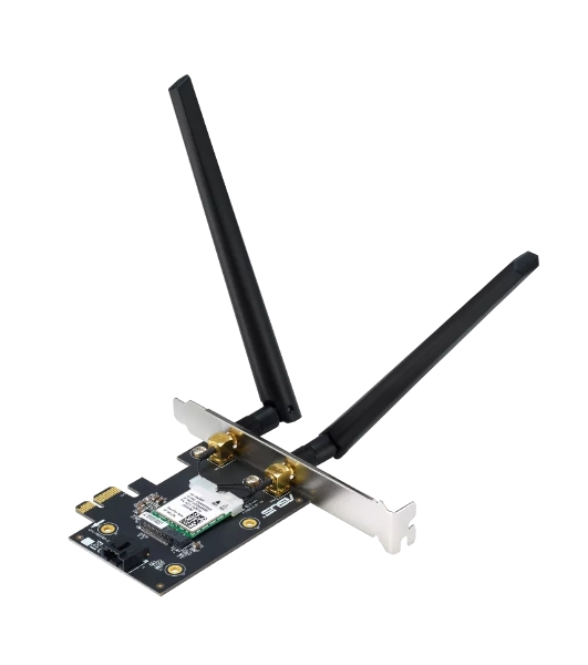Сетевой адаптер ASUS PCE-AX1800 WIFI 802.11ax, 2402 + 574Mbpsб PCI-E Adapter, 2 антенны; 90IG07A0-MO0B00