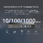 Коммутатор Mercusys MS116GS с 16 гигабитными портами для размещения на столе или в стойке, фото8