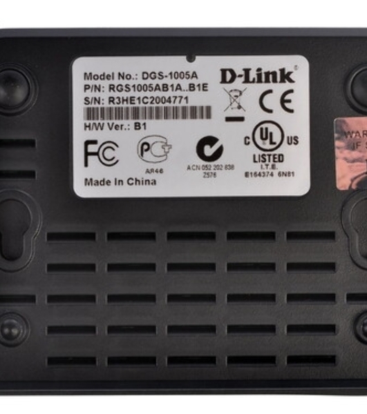 Коммутатор D-Link DGS-1005A, 5×1 Гбит/с, неуправляемый