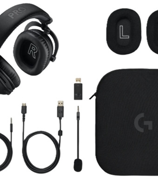 Гарнитура Logitech G Pro X 2 Lightspeed черный, беспроводная + проводная, Bluetooth/USB/3.5 мм, до 50 ч