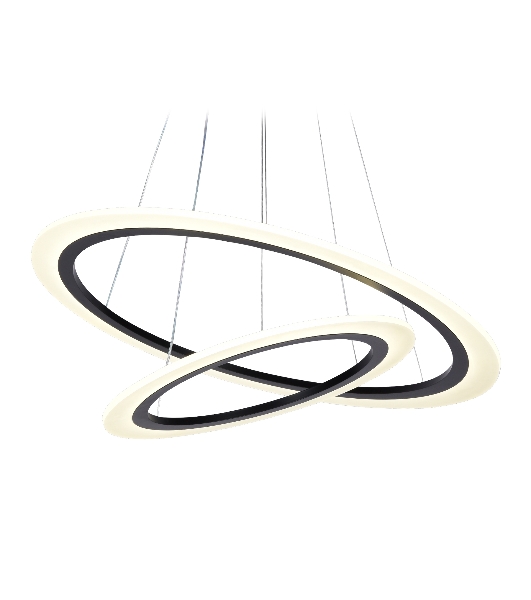 Светильник Ambrella light FA4357/2 BK черный 78W 3000K/4200K/6400K D580*670 (ПДУ РАДИО 2.4G)