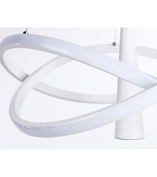 Подвесной светодиодный светильник Ambrella light FL5367/2+1 WH белый 47W 3000K-6400K D480*1200 (ПДУ ИК)