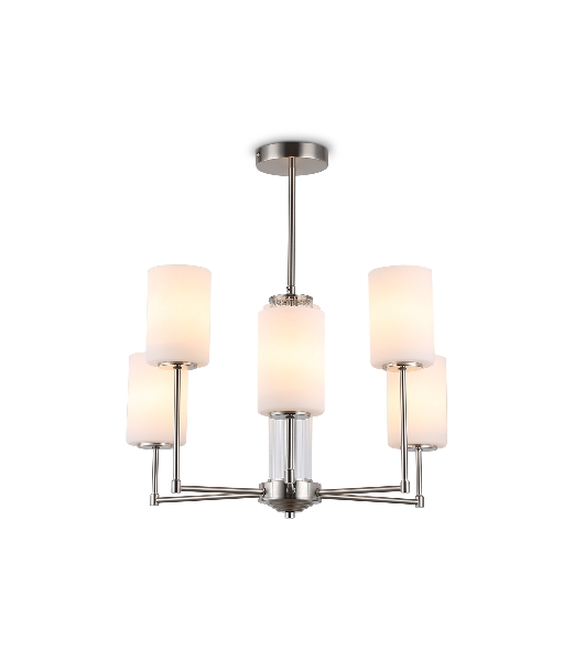 Люстра Ambrella light LH56211/6 SN/FR никель/белый матовый E27/6 max 60W D600*600
