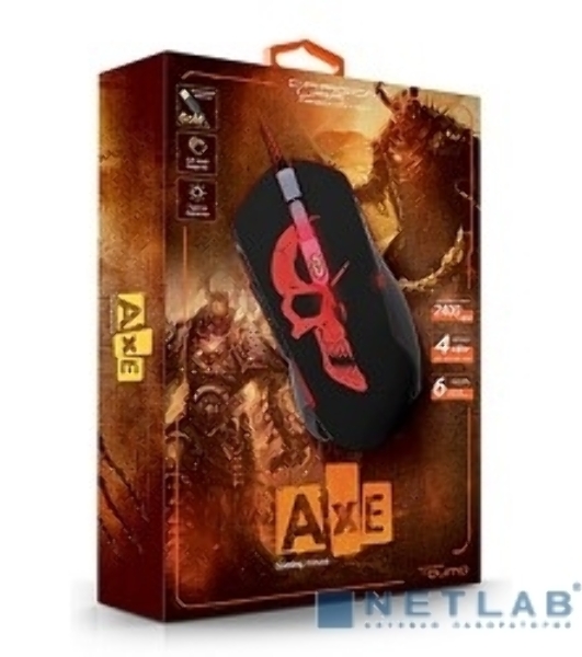 Мышь проводная Qumo Dragon War Axe M07 черный, 2400 dpi, USB, кнопки - 6
