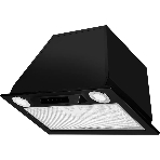 Вытяжка встраиваемая Kuppersberg INLINEA 52 Black, ширина 52 см, отвод/рециркуляция, 850 м3/час, электронное сенсорное управление, таймер, пульт ДУ, 3 скорости, светодиодное освещение 2х3,5 Вт, металлический жироулавливающий фильтр, угольный фильтр С6С (опция), 42 дБ, черный, фото6