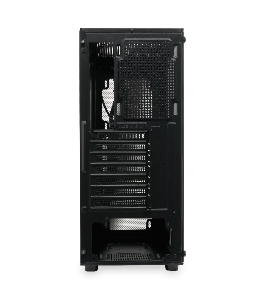 Компьютерный корпус без блока питания HSPD M530, Mesh Mid Tower, Black, TG, 0.4 SPCC, no fans ATX, mATX, mITX 155/290/200mm 2x2.5', 2x3.5', 7xPCI 1xUSB-A 3.0, 2xUSB-A 1.0 335x193x445mm