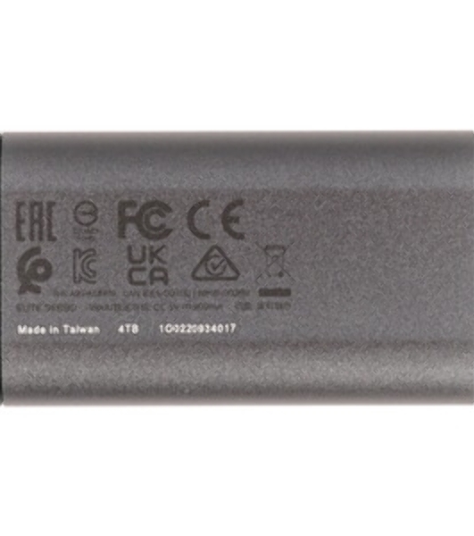 Внешний SSD ADATA Elite SE880, 4TB, USB 3.2 Gen 2x2 Type-C, R/W 2000/2000, серый