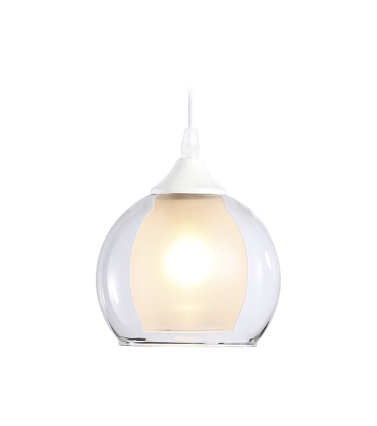 Светильник Ambrella light TR3538 WH/CL/FR белый/прозрачный/белый матовый E27 max 40W D130*800