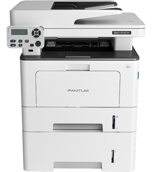 МФУ лазерное Pantum BM5100ADW, A4, ч/б, печ. до 40 стр/мин., скан. до 24 стр/мин., 1200x1200dpi, USB, RJ-45, Wi-Fi, проектная модель