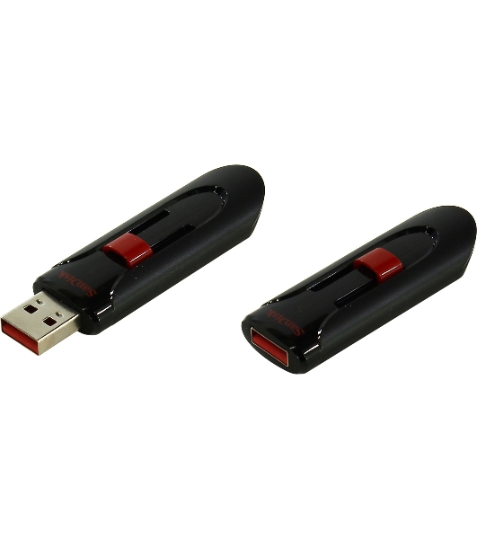 Флешка USB Sandisk 64Gb Cruzer Glide SDCZ60-064G-B35 USB 2.0 черный/красный