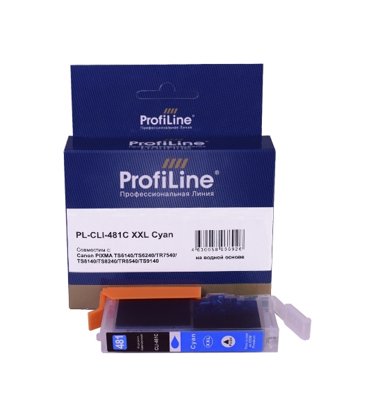 Картридж струйный ProfiLine PL-CLI-481C XXL для принтеров Canon PIXMA TS6140/TS6240/TR7540/TS8140/TS8240/TR8540/TS9140 с чернилами Cyan