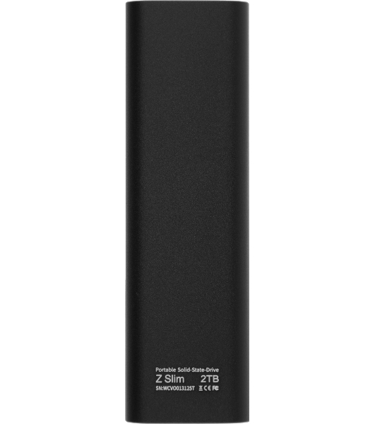 Внешний SSD Netac Z SLIM, 2TB, USB 3.2 Gen 2 Type-C, R/W 550/480, черный