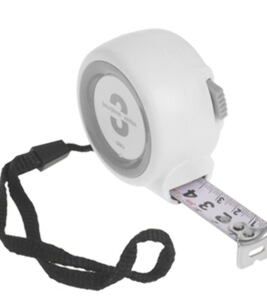 Рулетка Deli Home Series White H8103A 3м х 19мм, клипса, шнурок, эксклюзивный дизайн