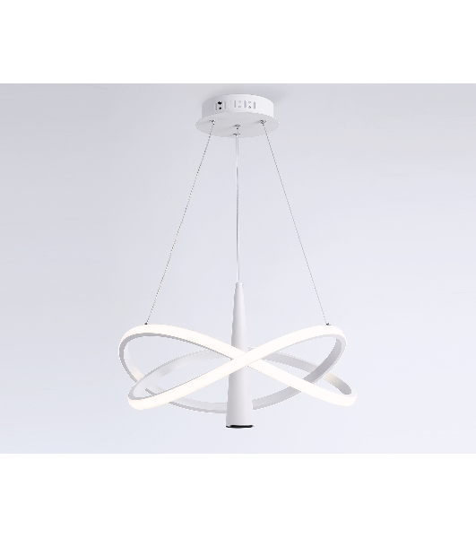 Подвесной светодиодный светильник Ambrella light FL5367/2+1 WH белый 47W 3000K-6400K D480*1200 (ПДУ ИК)