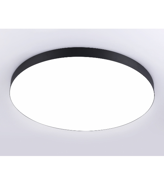 Потолочный светодиодный светильник Ambrella light FV5542 BK черный LED 130W 4200K D800*58 (Без ПДУ)