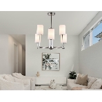 Люстра Ambrella light LH56211/6 SN/FR никель/белый матовый E27/6 max 60W D600*600, фото6