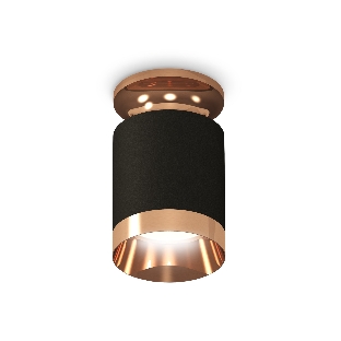 Светильник Ambrella Light XS6302180 SBK/PPG черный песок/золото розовое полированное MR16 GU5.3 (N6906, C6302, N6135)