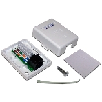 Настенная розетка, 1 порт RJ-45 категории 6, UTP, белая, фото 1