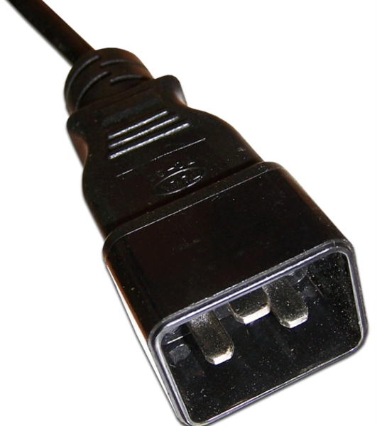 Шнур питания Lanmaster С13-C20, 3х0.75, 220В, 10А, черный, 0.5 метра