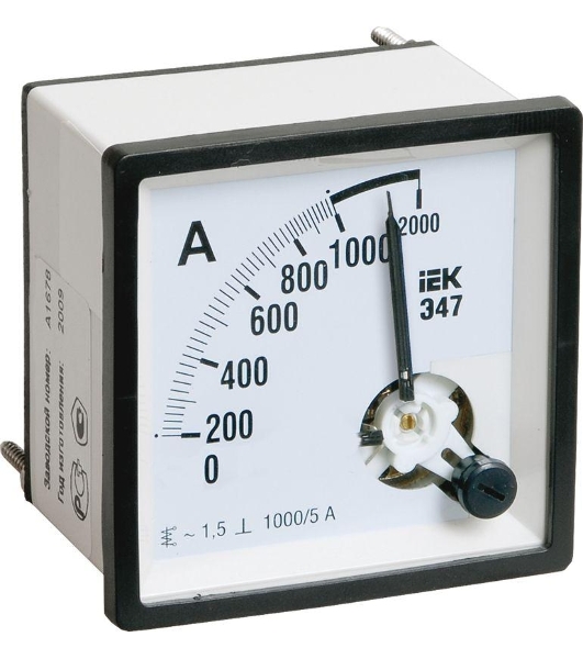Амперметр IEK Э47 72х72мм 1000/5А кл. точн. 1.5 IPA10-6-1000-E