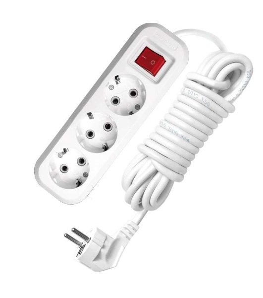 Удлинитель 3х3 м с заземл. 16А IP20 S-303 с выкл. ПВС 3х1 UNIVersal 9631986