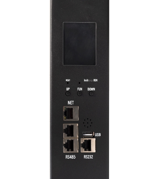 Блок распределения питания Powercom PDU-32AVMS24-18C3-6C9-3P верт.размещ. 18xC13 6xC19 с сетевым мониторингом 3x32A EN 60309 2м