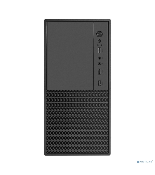 Компьютерный корпус Minitower ExeGate BAA-308M-UNS400 (mATX, БП UNS400 с вент. 12см, 2*USB, HD Audio, черный)