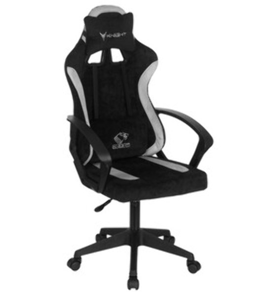 Кресло игровое Knight Optimum черный/серый крестов. пластик
