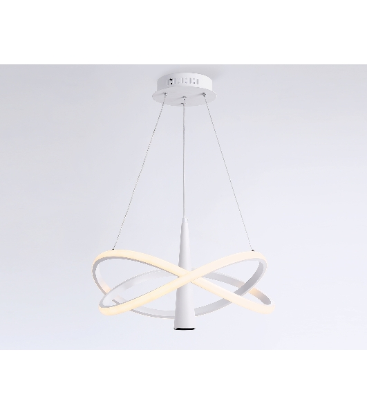 Подвесной светодиодный светильник Ambrella light FL5367/2+1 WH белый 47W 3000K-6400K D480*1200 (ПДУ ИК)