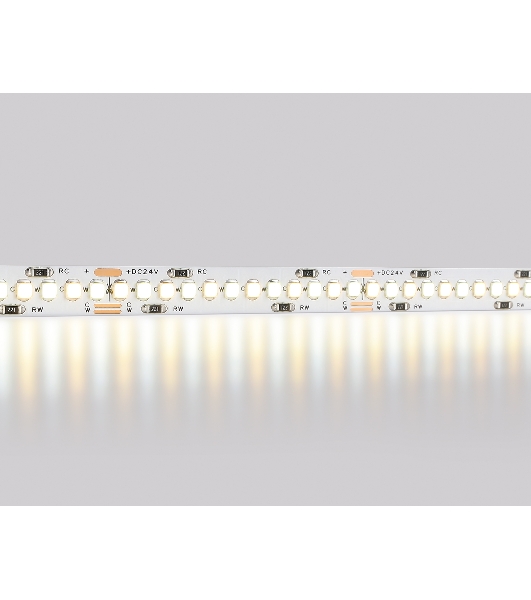 Светодиодная лента Ambrella light GS4151 2835 240Led/ 18W m/ 24V IP20 CCT 3000-6500K/5000*10*1.2mm (3 конт.)