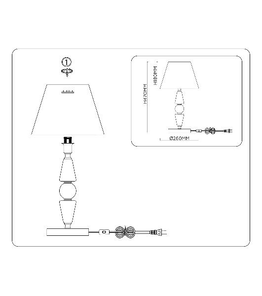Светильник Ambrella light LH75262 SN/FR сатин никель/белый матовый E14 max 40W D260*470