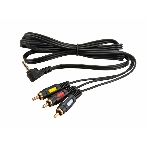 Шнур Rexant Стерео 3,5 мм 4C - 3 RCA 1,5 мeтра (GOLD), фото 1