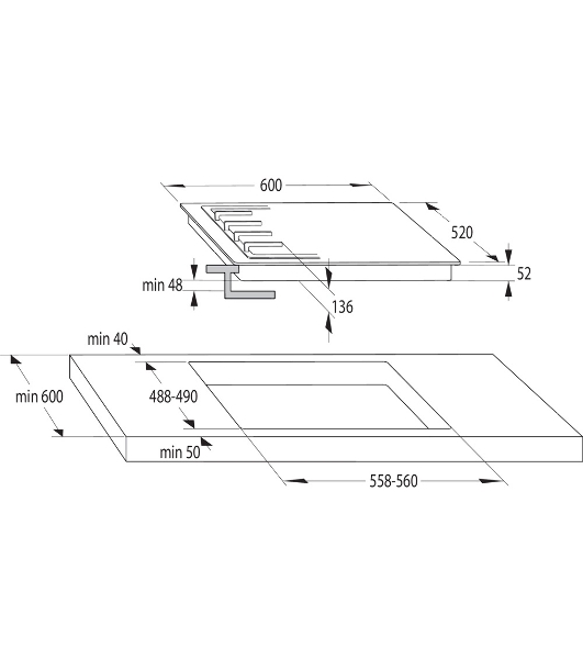 Газовая варочная панель Gorenje GTW642SYB черный