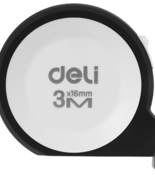 Рулетка Deli Home Series белый H8003A 3м х 16мм, эксклюзивный дизайн