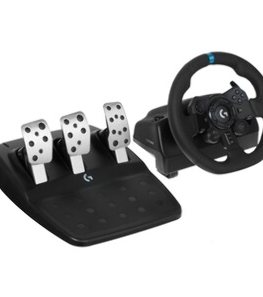 Руль Logitech G923 10кноп. (с педалями) черный