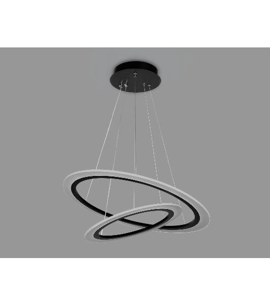 Светильник Ambrella light FA4357/2 BK черный 78W 3000K/4200K/6400K D580*670 (ПДУ РАДИО 2.4G)