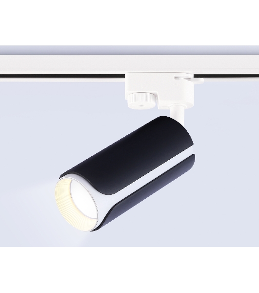Трековый однофазный светильник Ambrella light GL5155 BK/WH черный/белый GU10 D58*130