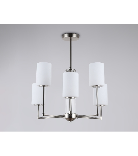 Люстра Ambrella light LH56211/6 SN/FR никель/белый матовый E27/6 max 60W D600*600
