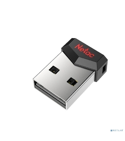Флешка USB Netac UM81 (NT03UM81N-004G-20BK), 4Gb, USB 2.0, R/W 30/10, черный/красный