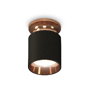 Светильник Ambrella Light XS6302181 SBK/PPG черный песок/золото розовое полированное MR16 GU5.3 (N6906, C6302, N6114)