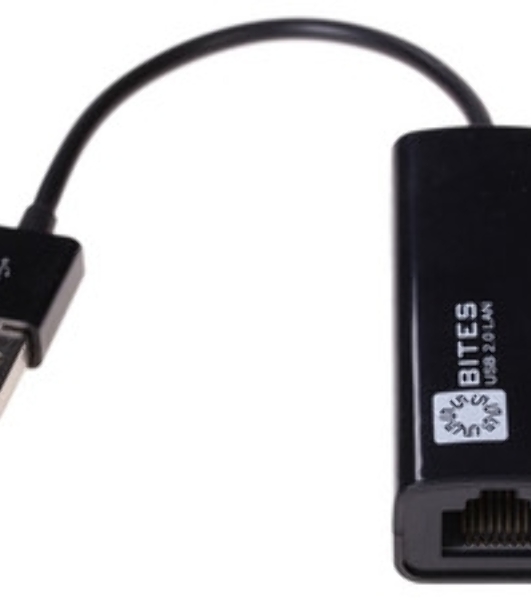 Адаптер USB Ethernet Кабель-адаптер USB2.0 -> RJ45 10/100 Мбит/с, 10см. 5bites UA2-45-02BK