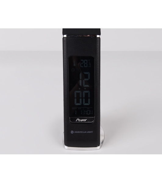 Светодиодная настольная лампа с дисплеем Ambrella light DE509 BK черный LED 3000-6400K 6W+LCD 2W
